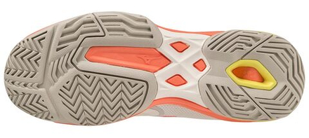 Женские теннисные кроссовки Mizuno Wave Exceed Light 2AC - snow white/fusion coral/spring