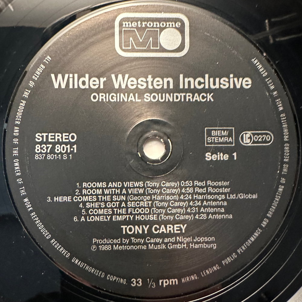 Wilder Westen Inclusive - Original-Soundtrack Zur TV-Serie (Германия 1988г.)