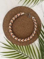 Вязанный жгут из бисера, лариат, чокер