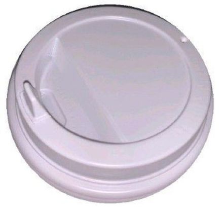 Крышки для стаканов 90мм, белые с носиком SP12, SP16 (100/1000шт)