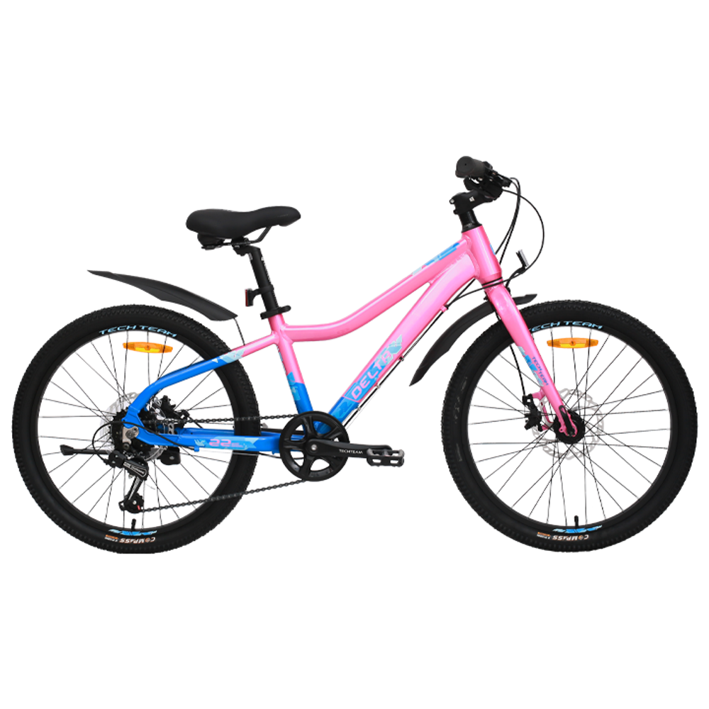 Велосипед TechTeam Delta 24&quot;х13&quot; темно-розовый 2024 (алюминий)