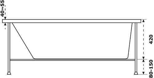 Ванна акриловая Azario Бали 160х70 пристенная (БАВ0102)