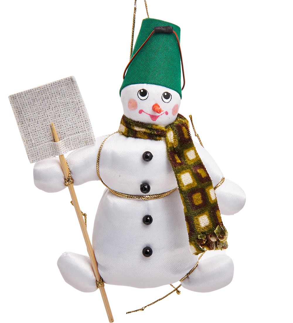 РусКукла RK-827 Кукла подвесная «Снеговик с лопатой»