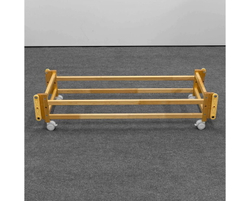 Кровать Antemi Mari 120х60 с маятником Ник 14 б/д Белый/Дерево + НиК 15 д Дерево