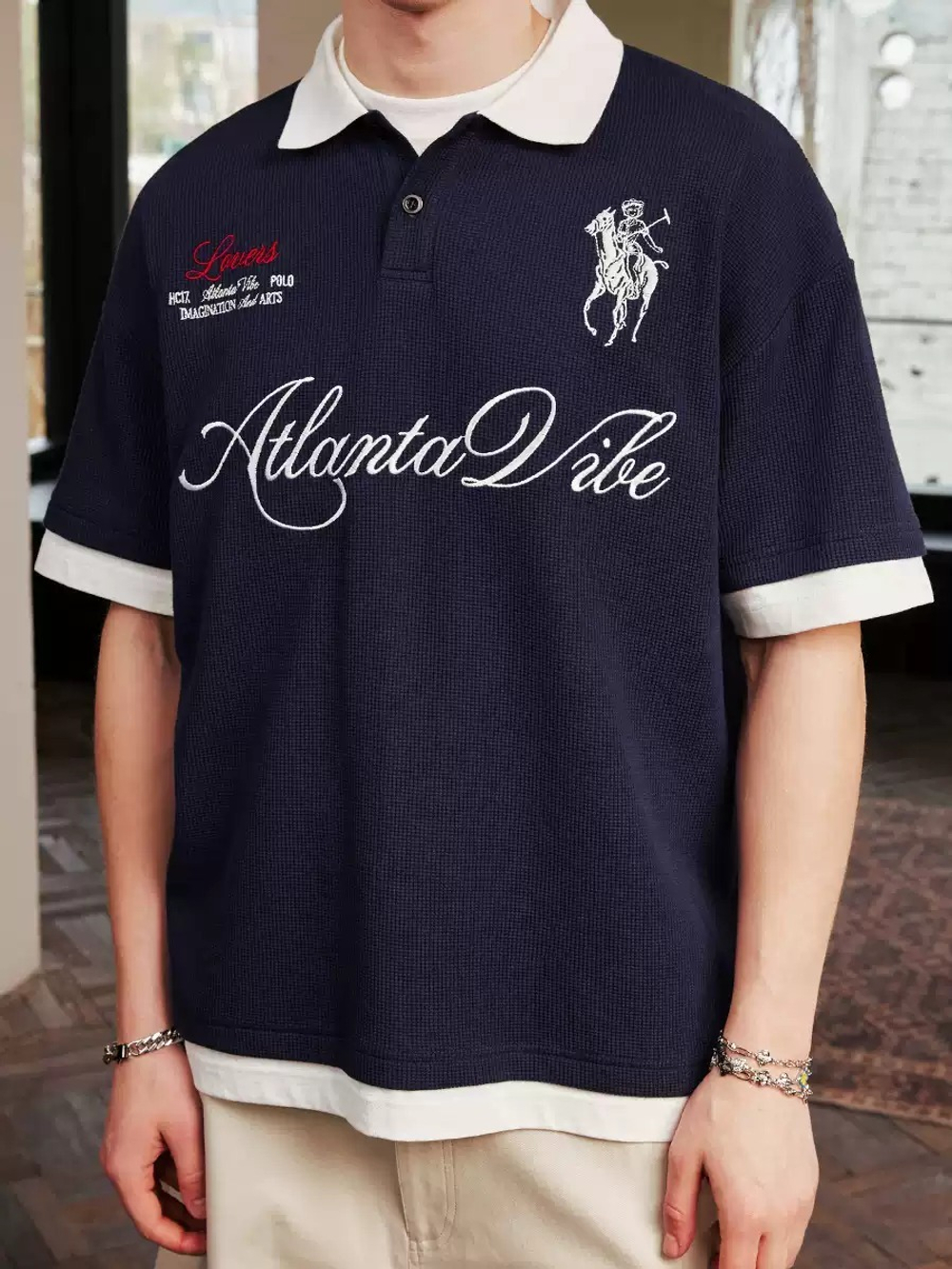 Рубашка HARSHandCRUEL "Atlanta Vibe" Short Sleeve Polo Shirt