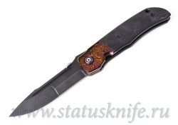 Нож CKF/Terzuola Eagle Rock S110V Timascus черный карбонфотография - 2
