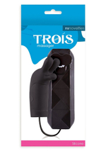 Чёрный вибростимулятор Trois с выносным пультом управления (Цвет: черный)