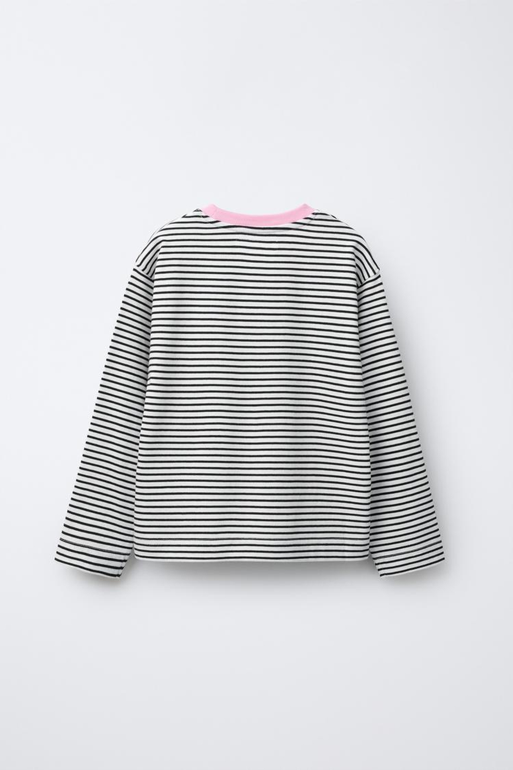 ZARA ЛОНГСЛИВ В ПОЛОСКУ С ВЫШИТЫМ СЕРДЦЕМ, ПОЛОСКИ