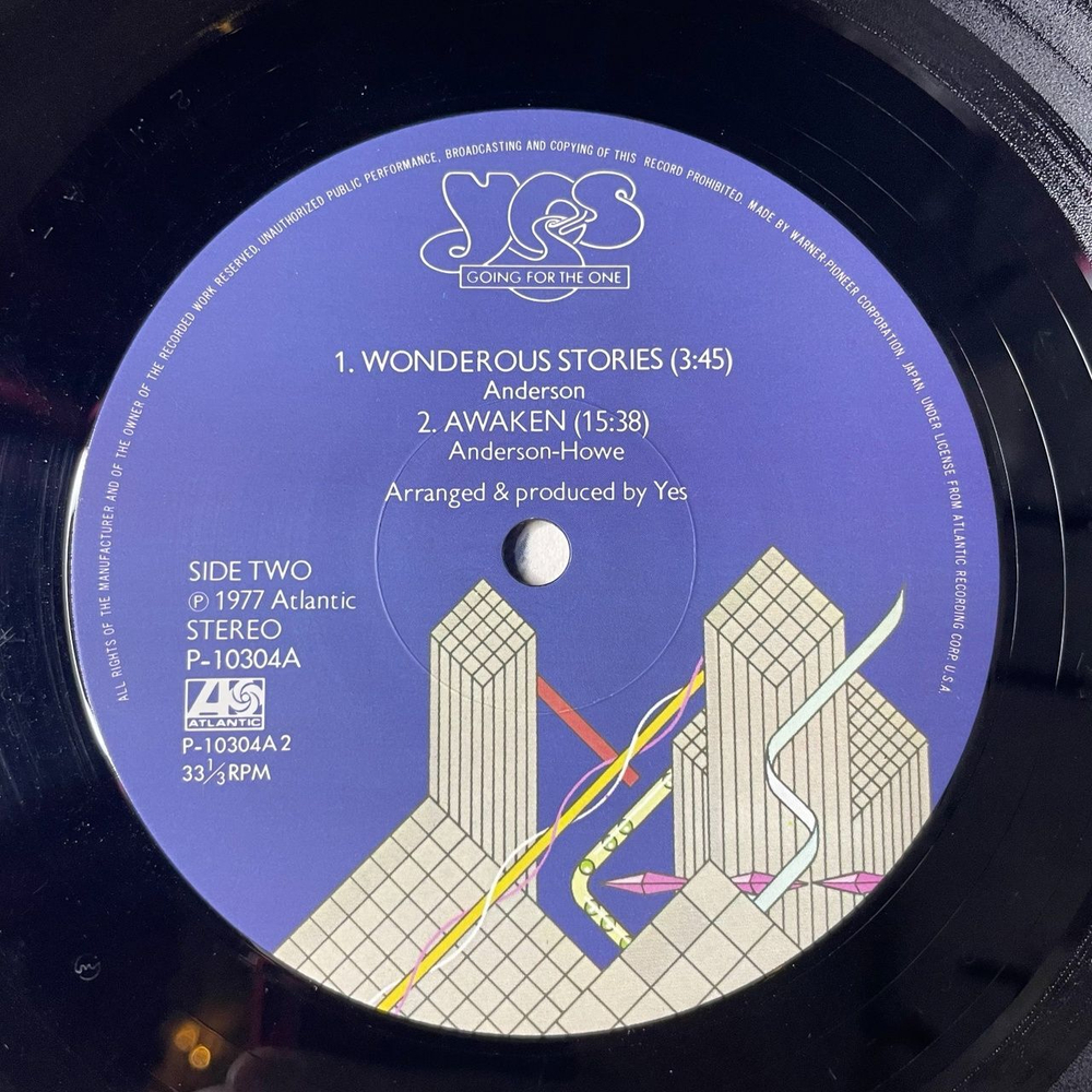Винтажная виниловая пластинка LP Yes Going For The One (Japan 1977) (Obi) Wonderous Stories