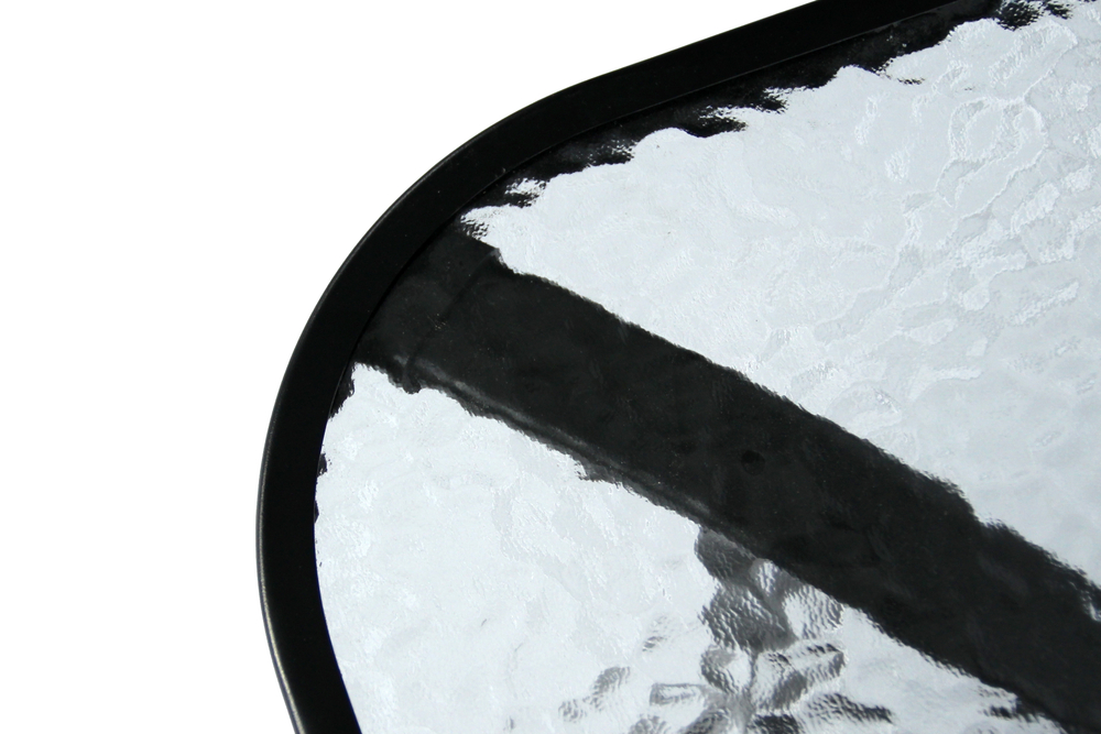 Стол прямоугольный  арт.SC-090 70х120см (каркас черный, столешница стекло) "Garden story"