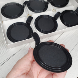 Подложка пластиковая круглая с держателем (цвет Черный)