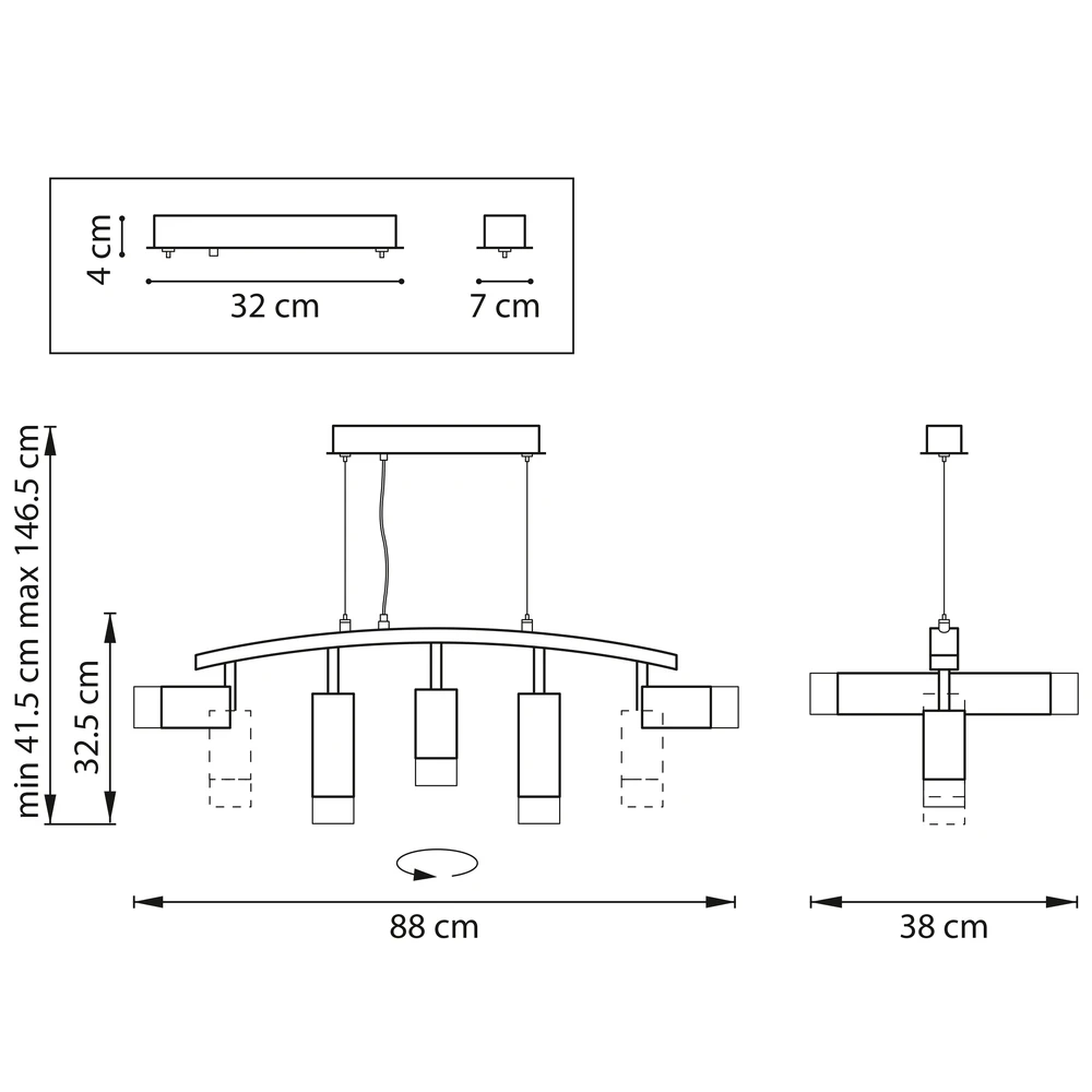 Подвесной светильник Lightstar RULLO LR7353638621