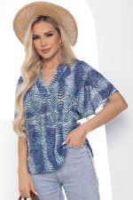 Блуза Бэри Леди (синяя) Б13038-34М LT Collection