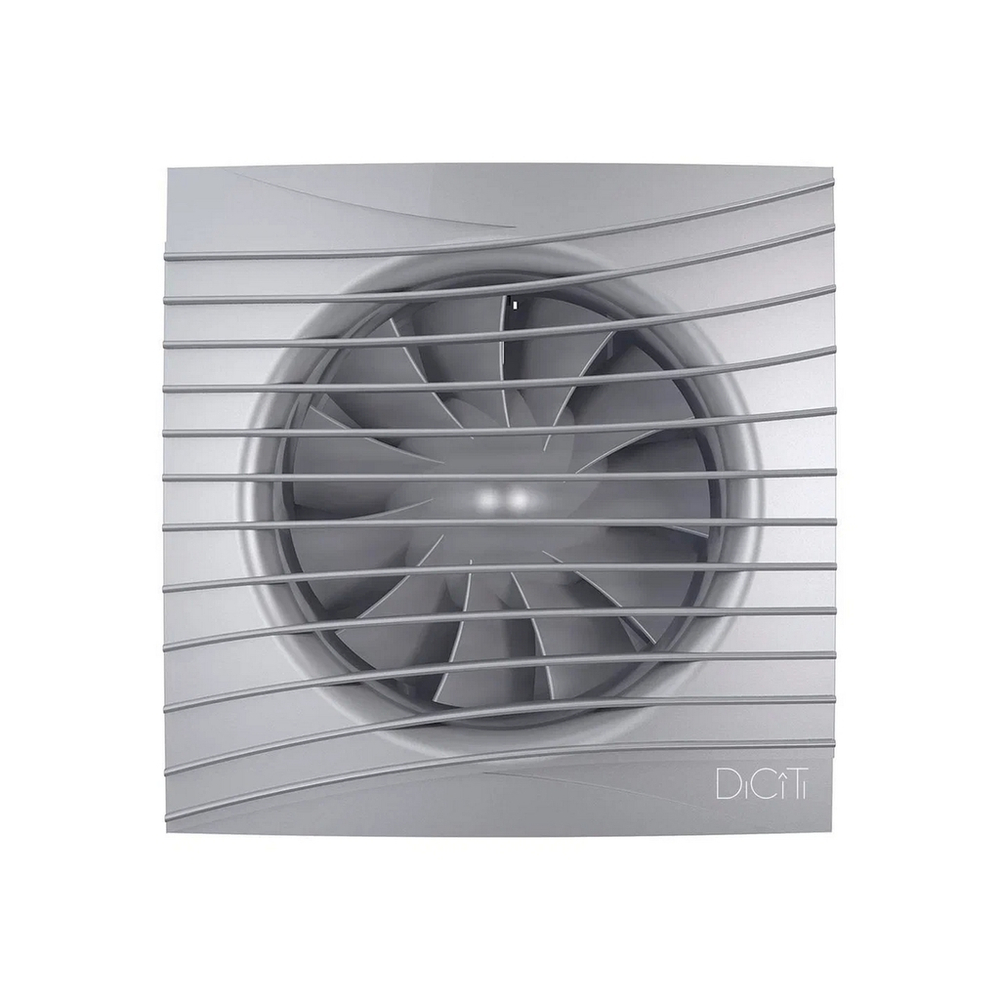 Вентилятор вытяжной D100 SILENT 4С gray metal с обратным клапаном  DICITI