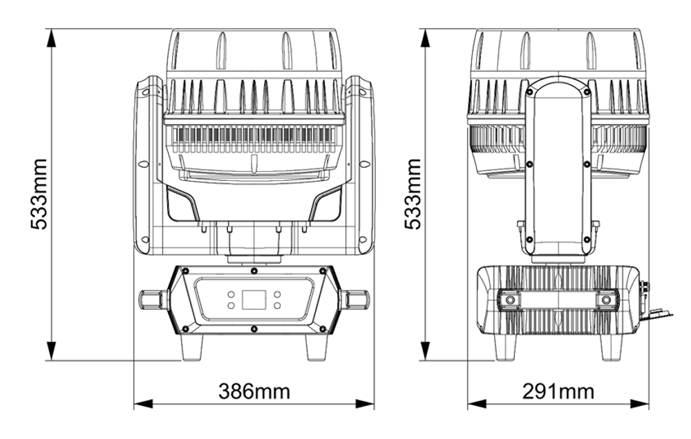 Wash AURA 760 IP — вращающаяся голова RGBW