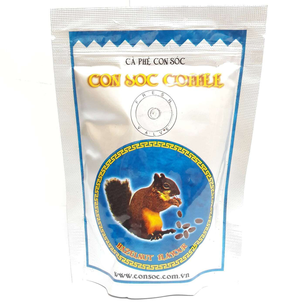 Кофе молотый CON SOC COFFEE Арабика-Робуста с ароматом фундука (Белочка) Blue, 250 г