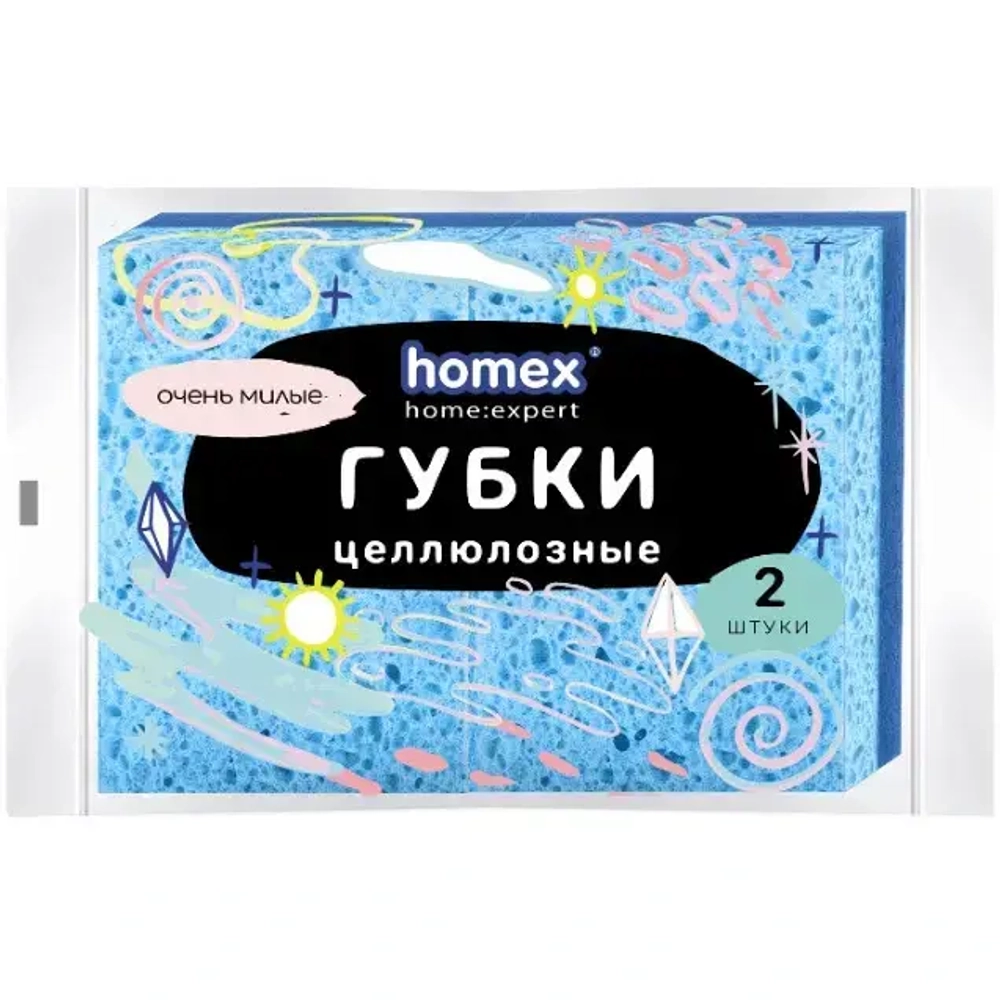 Губка для посуды 2шт Пенный Эффект «HOMEX»