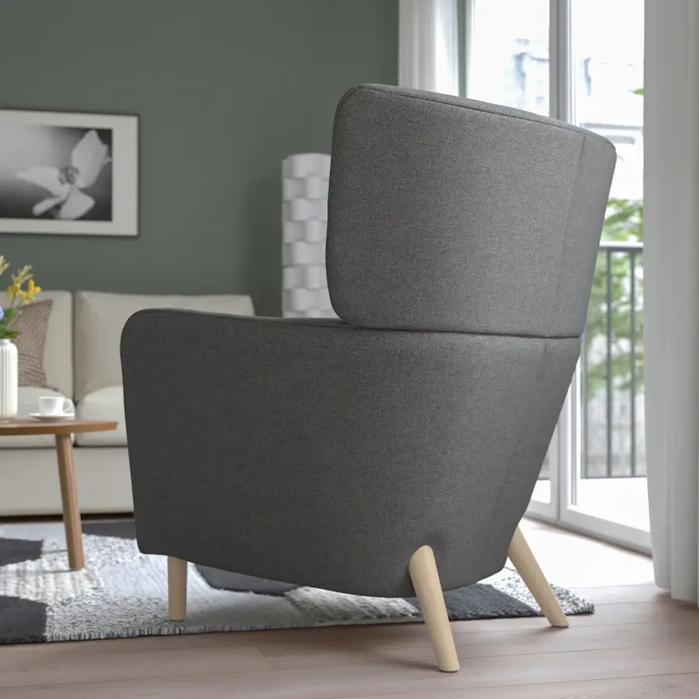 Кресло -IKEA OSKARSHAMN, 82х86х99 см, серый, ОСКАРСХАМН ИКЕА
