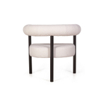 Кресло Biggi, букле Turin ivory / опоры черные