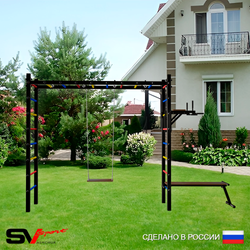 Уличная шведская стенка Sv Sport рукоход У555 (Брусья/Скамья/Деревянные)