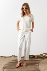 31052 Брюки женские (молочный)