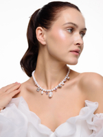 Колье "Pearl White soul pink"