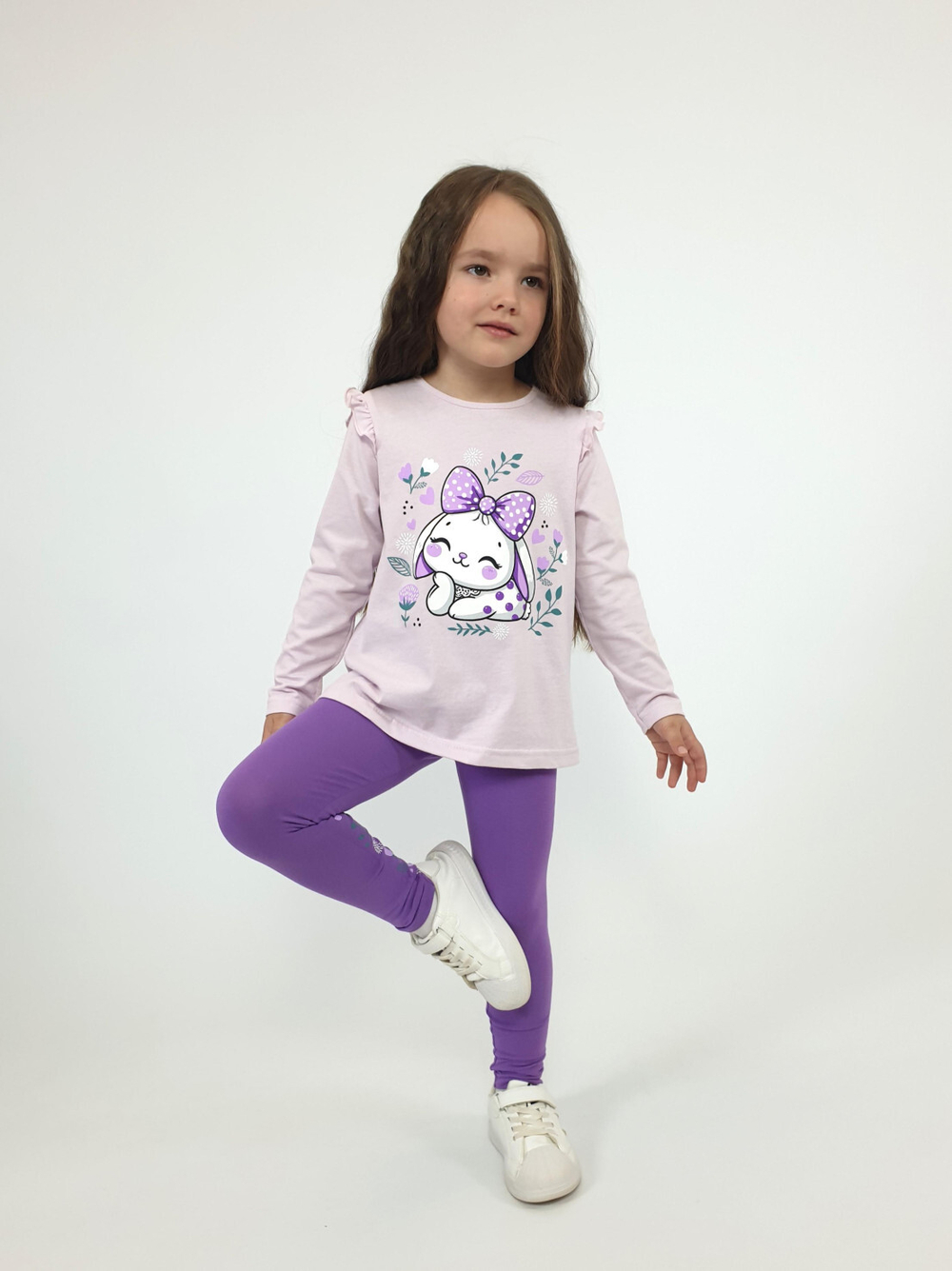 02-143-5 Комплект для девочки (джемпер+ лосины)