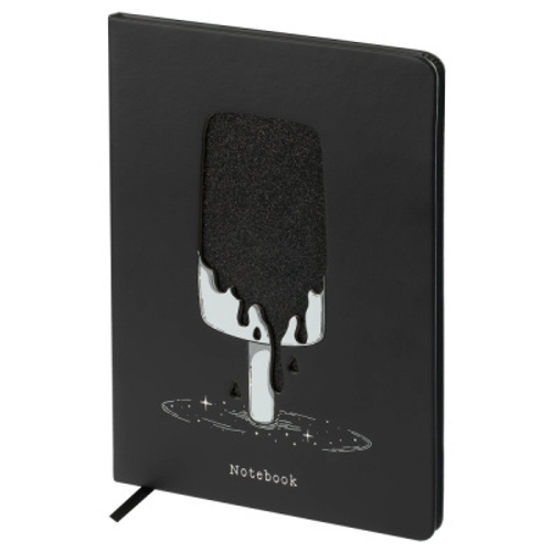 Записная книжка А5 80л., кожзам, MESHU "Ice", твердая обложка, тиснение фольгой, вырубка, блок в линию И