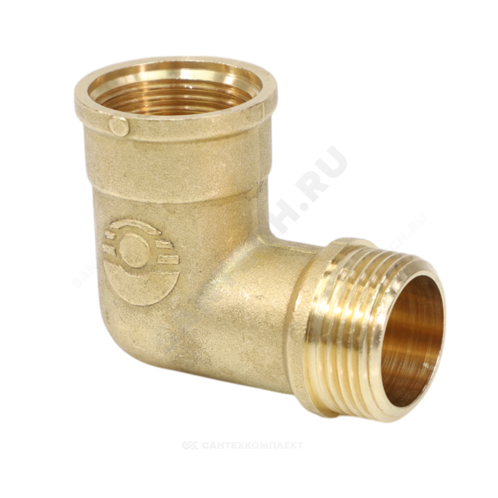 Угольник латунь переходной Ду 15 (1/2") ВР/НР VALFEX VF.092.L.012