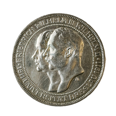 Монета Германии 3 марки 1911 год "Бреславский университет"