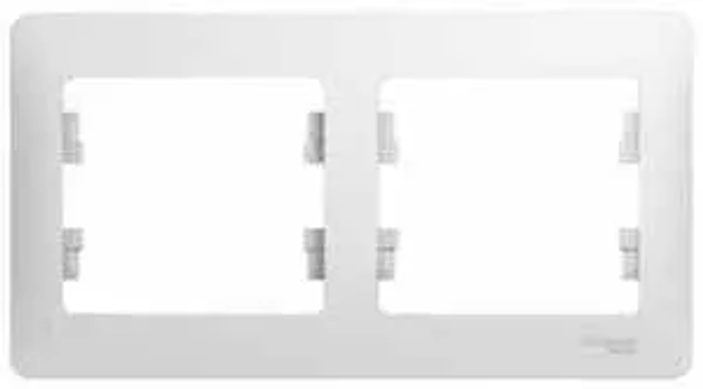 198_ Рамка GLOSSA 2-м гориз. белая арт. GSL000102 (30) ш/к 3606480657603