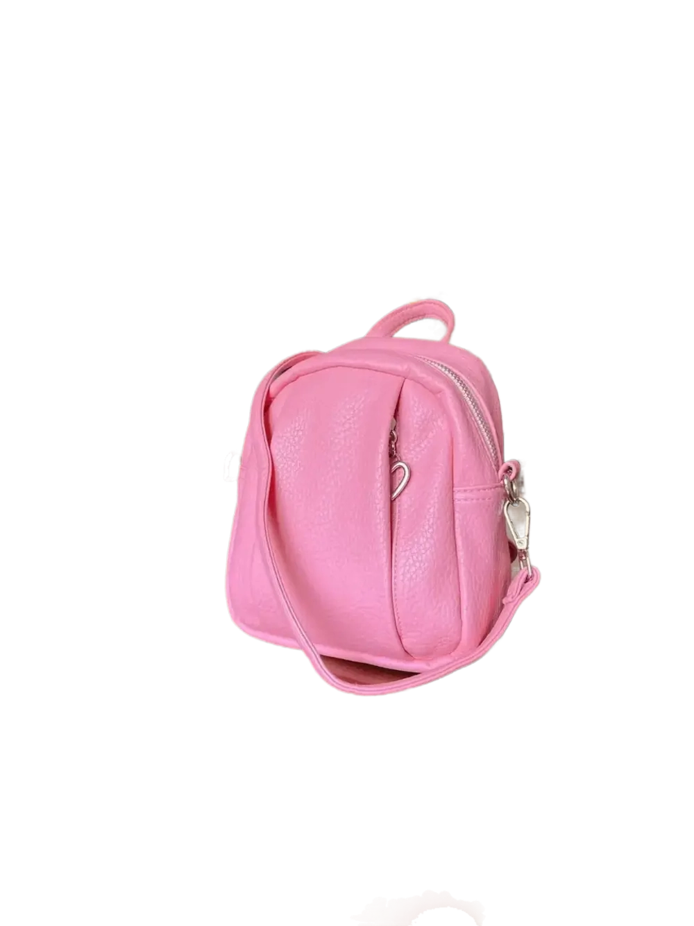 Сумка-рюкзак женская QOZA из экокожи, розовая, 1,5 л