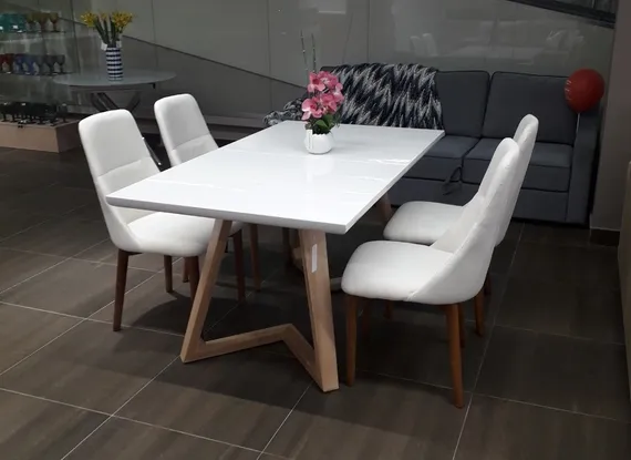 Стол раздвижной Manor, 160-220x90 см, белый лак