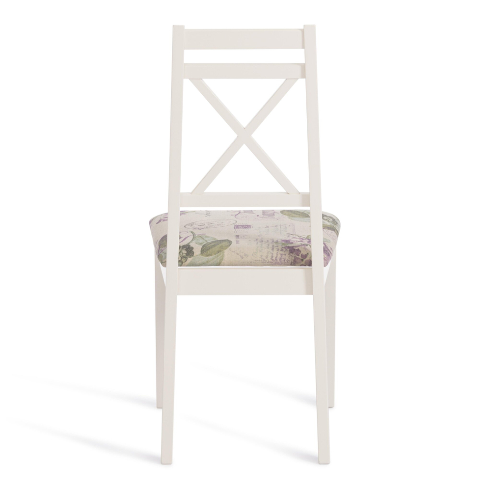 Стул Picasso ( PC-SC ) дерево гевея, 45х53х97см, ivory white (слоновая кость 2-5), Ткань Прованс № 13