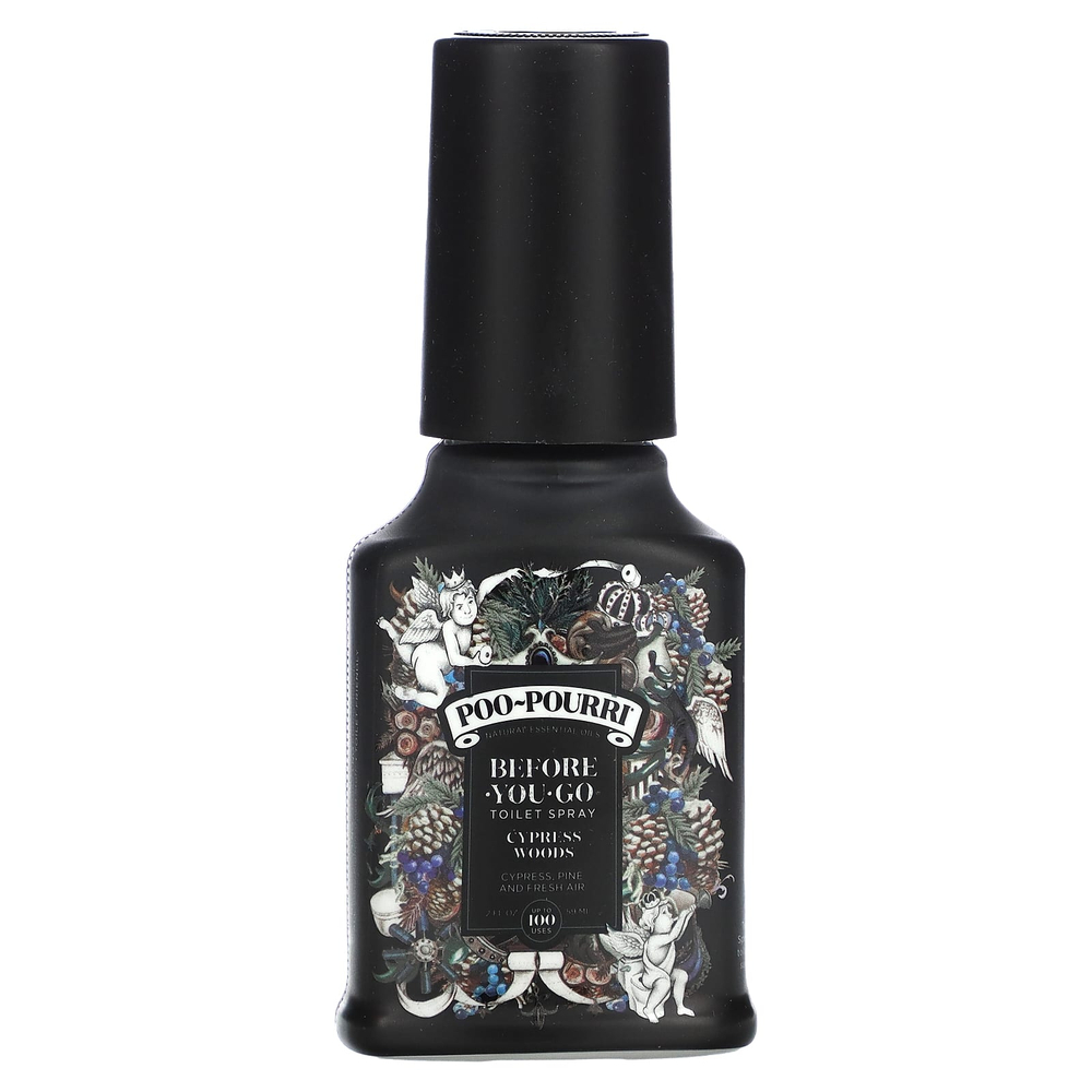 Poo-Pourri, Before-You-Go®, спрей-освежитель для туалета, кипарис, 59 мл (2 унции)