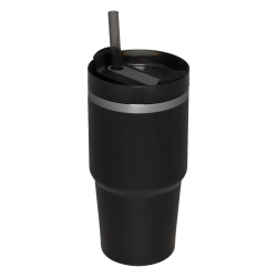 Термокружка Stanley Quencher H2.0 с трубочкой 0,591L чёрная 2.0