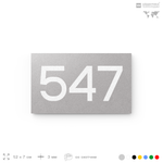 Номер на дверь 547, табличка на дверь для офиса, квартиры, кабинета, аудитории, склада, серая 120х70 мм, Айдентика Технолоджи