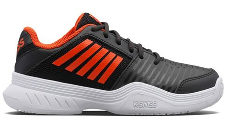 Детские теннисные кроссовки K-Swiss Court Express Omni - jet black/spicy orange/white