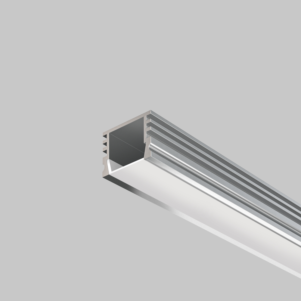 Алюминиевый профиль Maytoni накладной 16×12 (Серебро, 2 м), ALM005S-2M