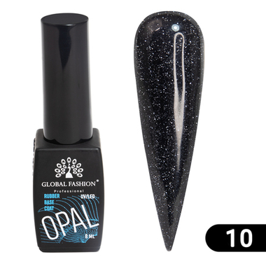КАУЧУКОВАЯ БАЗА DISCO OPAL СВЕТООТРАЖАЮЩАЯ GLOBAL FASHION 8 МЛ, 10