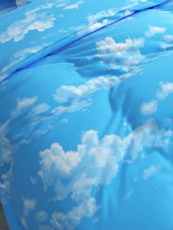 Простынь на резинке Сказка "Сlouds" 140х200 см, перкаль