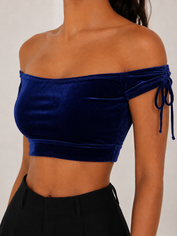 Colette Top, Blue Velvet