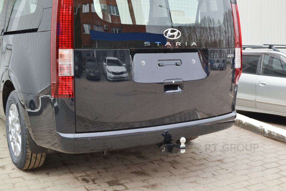 Фаркоп PT GROUP /съёмный квадрат/ для HYUNDAI Staria 2021-(паспорт и сертификат в комплекте)(без электрики) арт.HST-21-991122.00