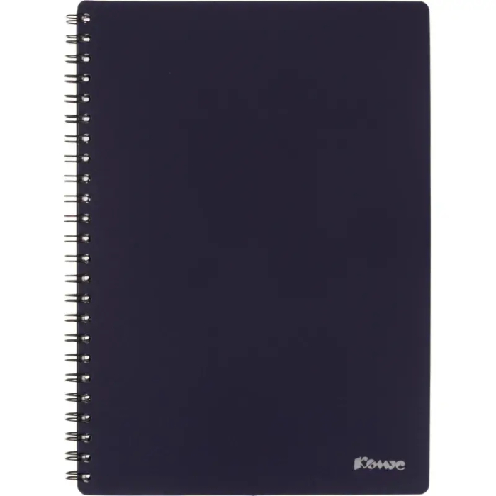 Бизнес-тетрадь Комус А5 60л, кл., обл.пластик, спираль, синяя Classic