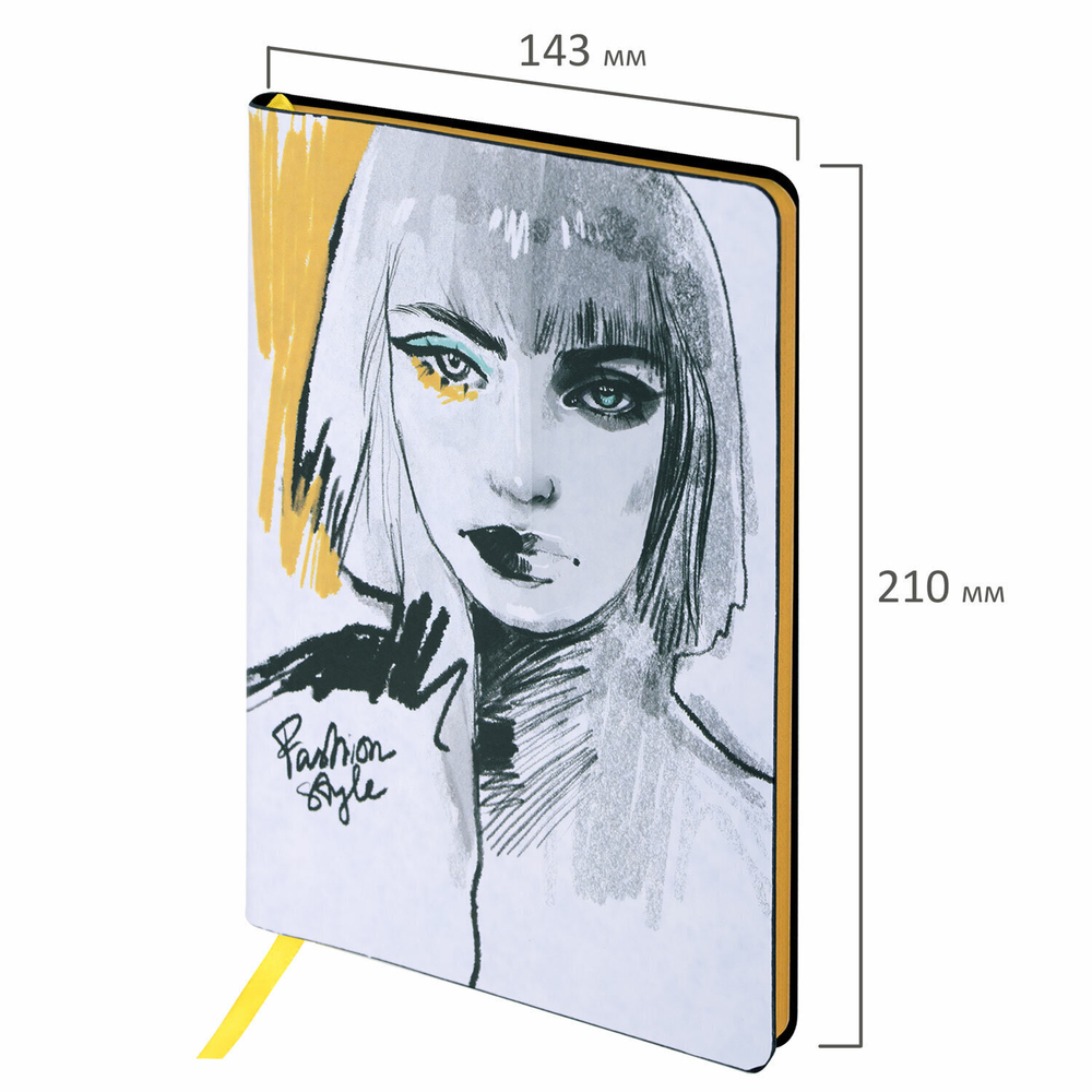 Блокнот А5 (143x210 мм) BRAUBERG VISTA "Fashion Style" под кожу гибкий 80 л. (2 штуки в упаковке)