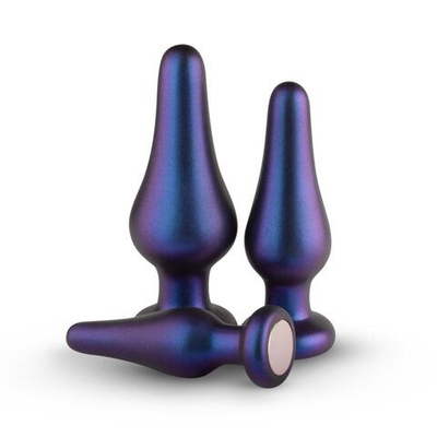 Набор из 3 фиолетовых анальных пробок Comets Butt Plug Set (Цвет: фиолетовый)