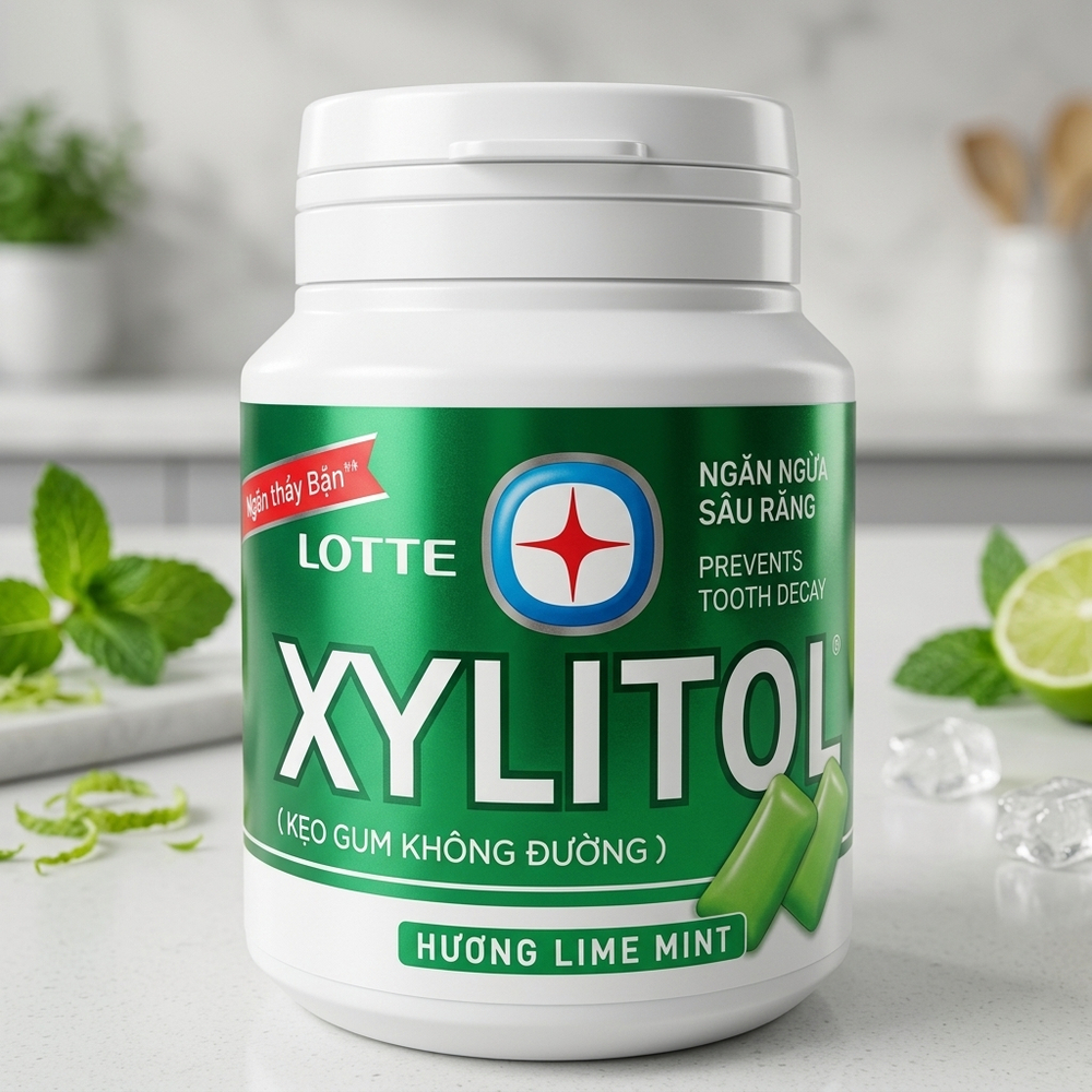 Жевательная резинка без сахара XYLITOL 55,1гр вкус Лайм
