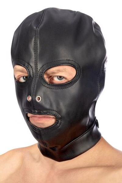 Маска-шлем с прорезями для глаз и рта (Цвет: черный)