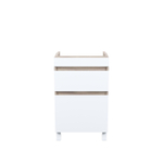 Тумба напольная с ящиками IDDIS Zodiac, 50 см, белая/под дерево, ZOD5ABFi95