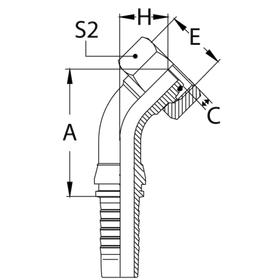 Фитинг DN 38 DKO-S (Г) 52x2 38 (45)